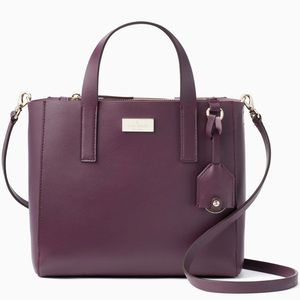 Kate Spade Putnam Drive Mini Nelle Crossbody Purse in Maroon/Plum